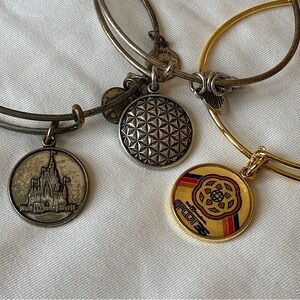Disney World Alex & Ani Lot of 3 - Spaceship Earth, Epcot 35, Walt Disney World